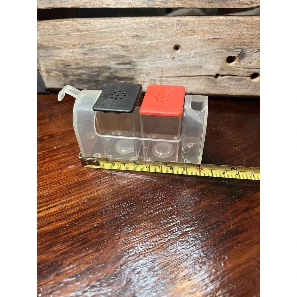Clear Mailbox Salt‎ And Pepper Shakers With Toothpick Holder Vintage Unique